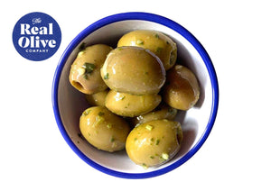 The Real Olive Co - Basil & Garlic Olives (Pouch 1Kg)