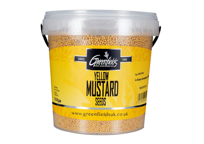 Greenfields - Yellow Mustard Seeds (500g TUB, CATERING PACK)