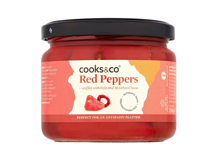 Cooks & Co - Red Peppers Stuffed With Feta Cheese (290g)
